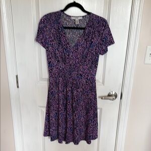 Purple and Pink Patterned Dress